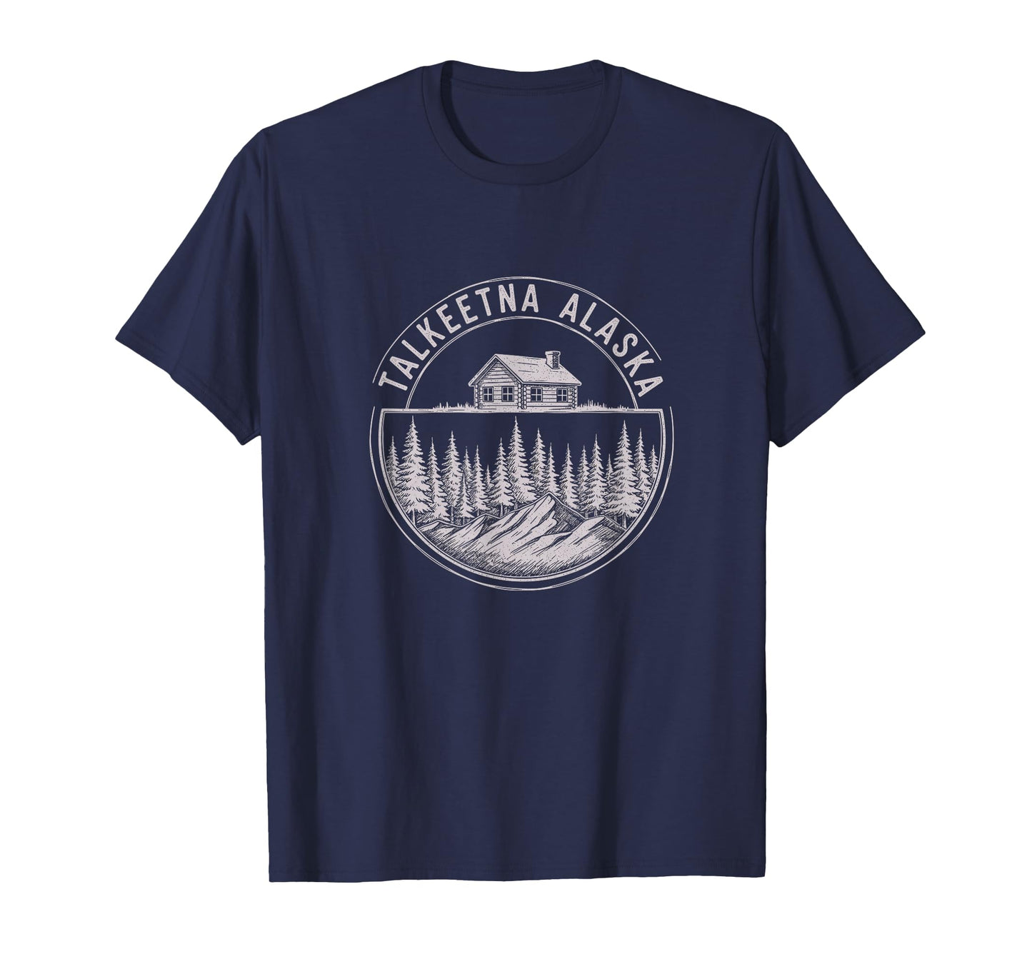 Vintage Talkeetna Alaska Sketch Art Design T-Shirt