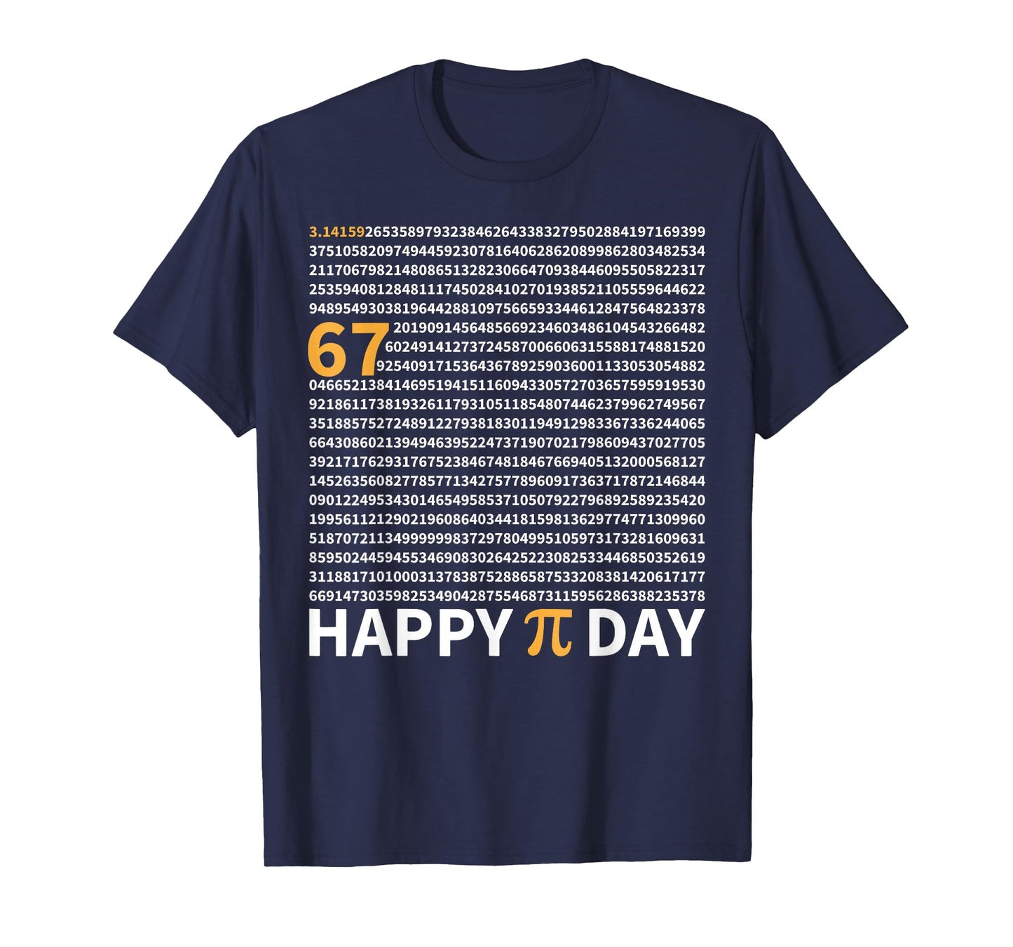 Happy Pi Day 3.14 Pi Shirt 6 7 Meme Six Seven for Students T-Shirt