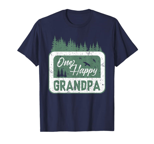 One Happy Grandpa Camper 1St Birthday Camping Bear T-Shirt