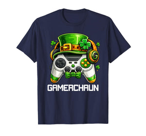 Leprechaun St Patricks Day Game Controller Gamer Boys Kids T-Shirt
