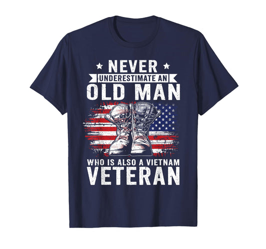 Never Underestimate an Old Man Vietnam Veteran T-Shirt