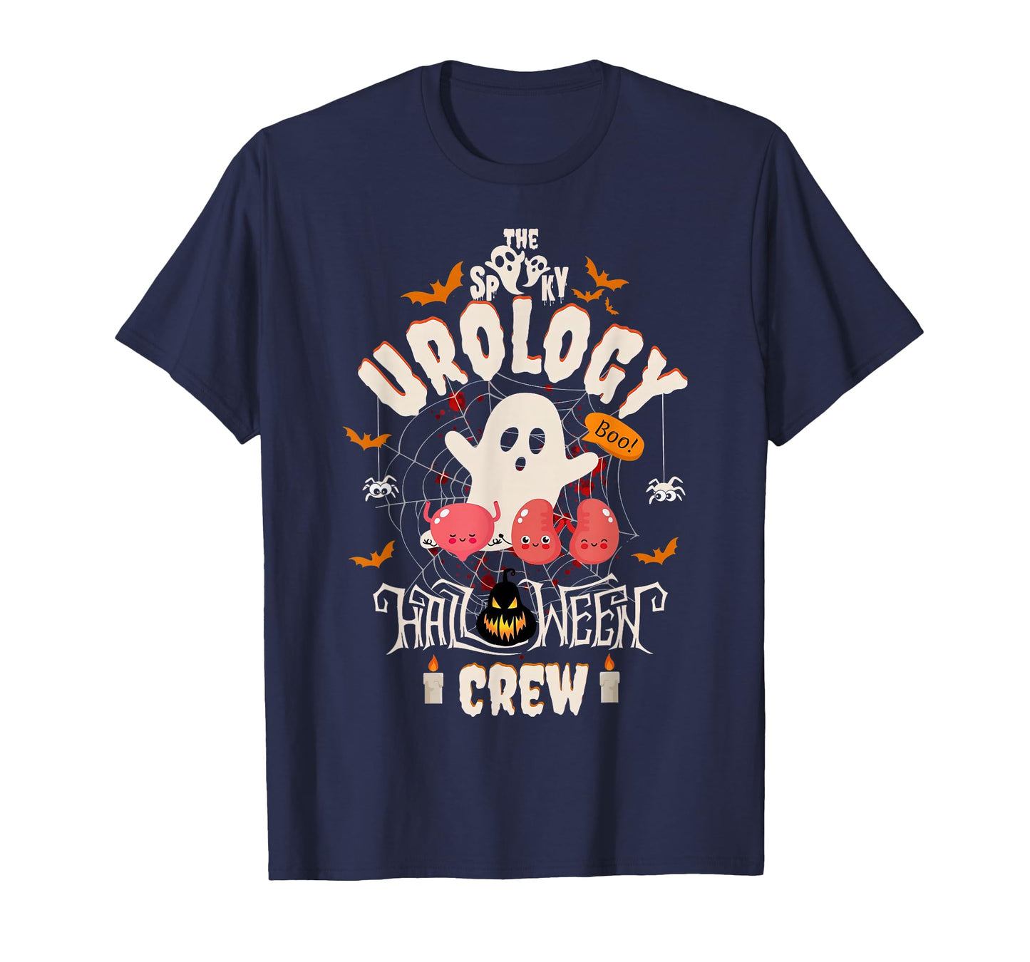 Spooky Urology Halloween Crew Cute Ghost Nurse Student T-Shirt