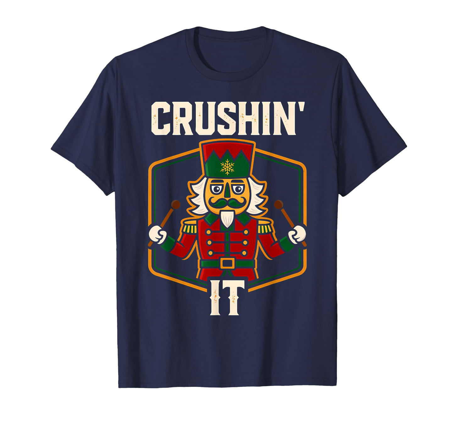 Vintage Nutcracker Crushing It Funny Xmas PJs Men Women Kids T-Shirt