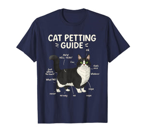 Munchkin Cat Petting Guide Funny Cat Lover T-Shirt