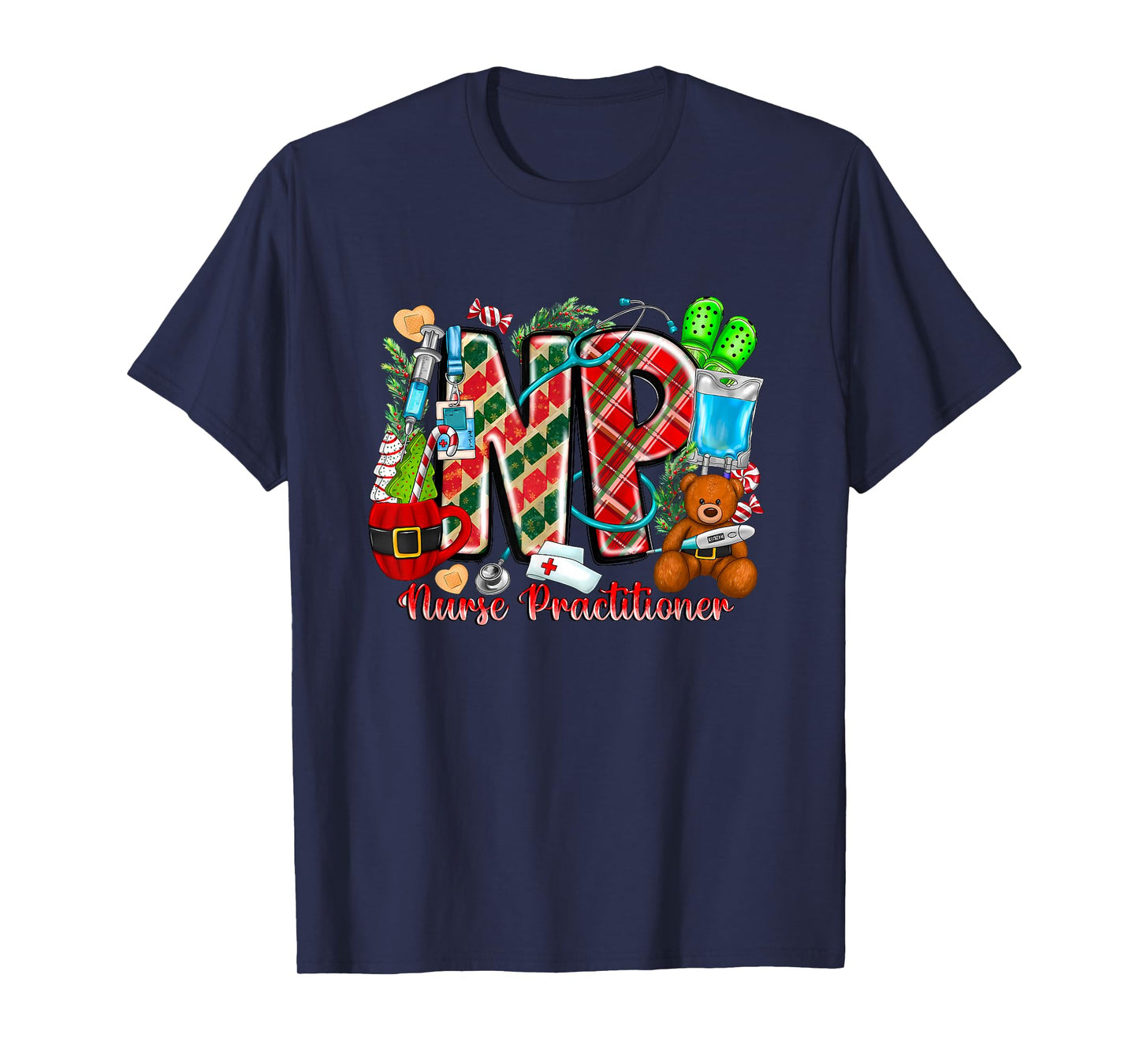 Funny Shirt Christmas Np Nurse Practitioner T-Shirt