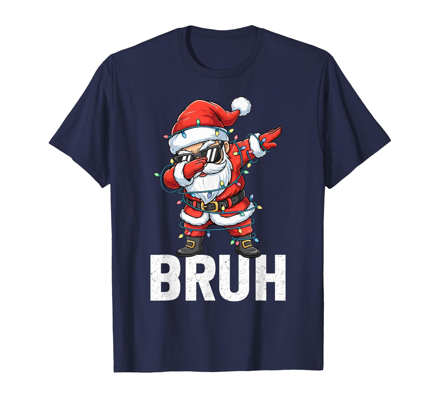 Dabbing Santa Bruh Christmas Santa Hat Xmas Dab Boys Kids T-Shirt