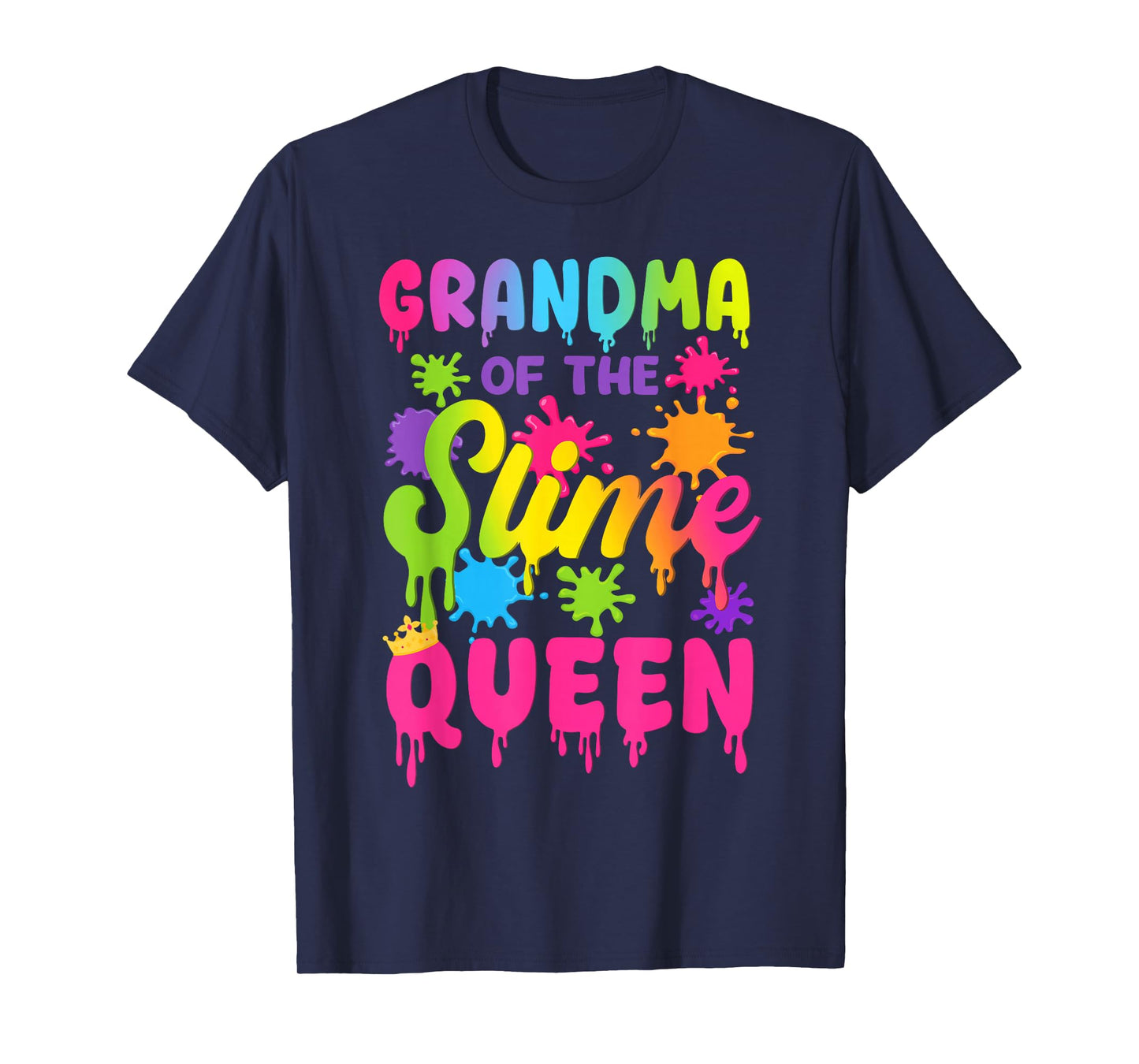 Grandma of The Slime Queen Birthday Girl Family Party T-Shirt
