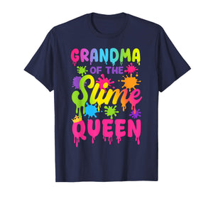 Grandma of The Slime Queen Birthday Girl Family Party T-Shirt
