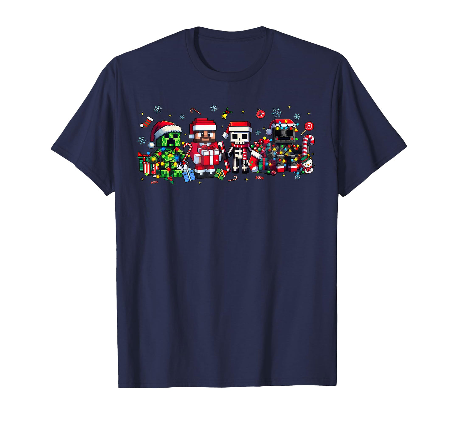 Christmas Gamer Video Gamer Pixel Number for Men Women Kids T-Shirt