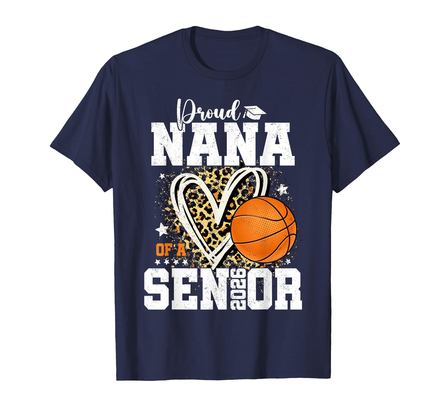 Proud Nana of A 2026 Senior Graduate Basketball Leopard T-Shirt