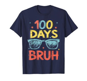 Bruh 100 Days of School Sunglasses 100th Day of School Kids T-Shirt