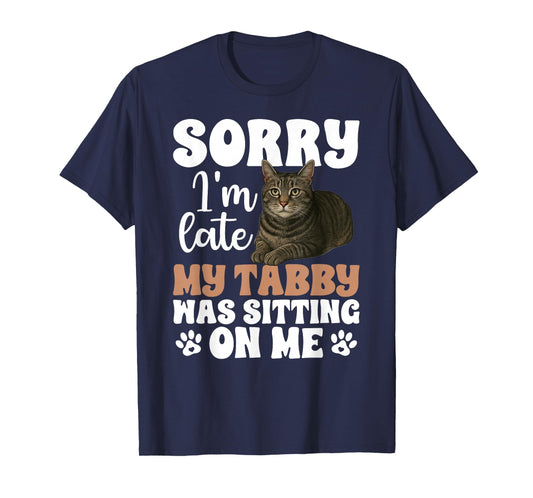 Grey Tabby Cat Owner Funny Gray Tabby Cat Lover T-Shirt
