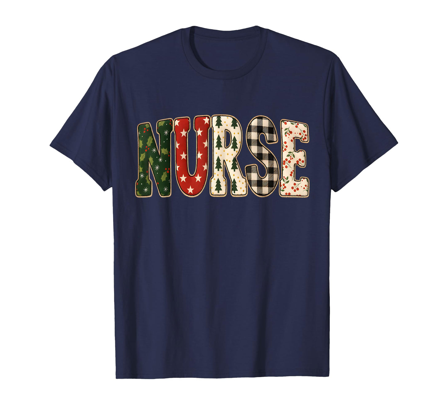 Nurse Christmas Stethoscope Nurses Xmas Pajamas PJs Women T-Shirt