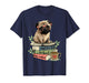 Pug Dog Reading Book Coffee Read Books Be Kind Stay Weird T-Shirt