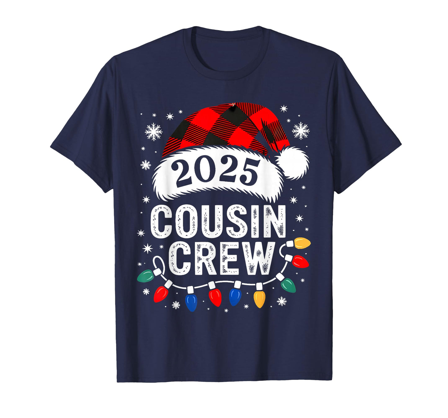 Cousin Crew Christmas 2025 Santa Kids Family Matching Group T-Shirt