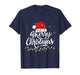 Merry Christmas Lights Santa Hat Xmas Family Matching Pajama T-Shirt