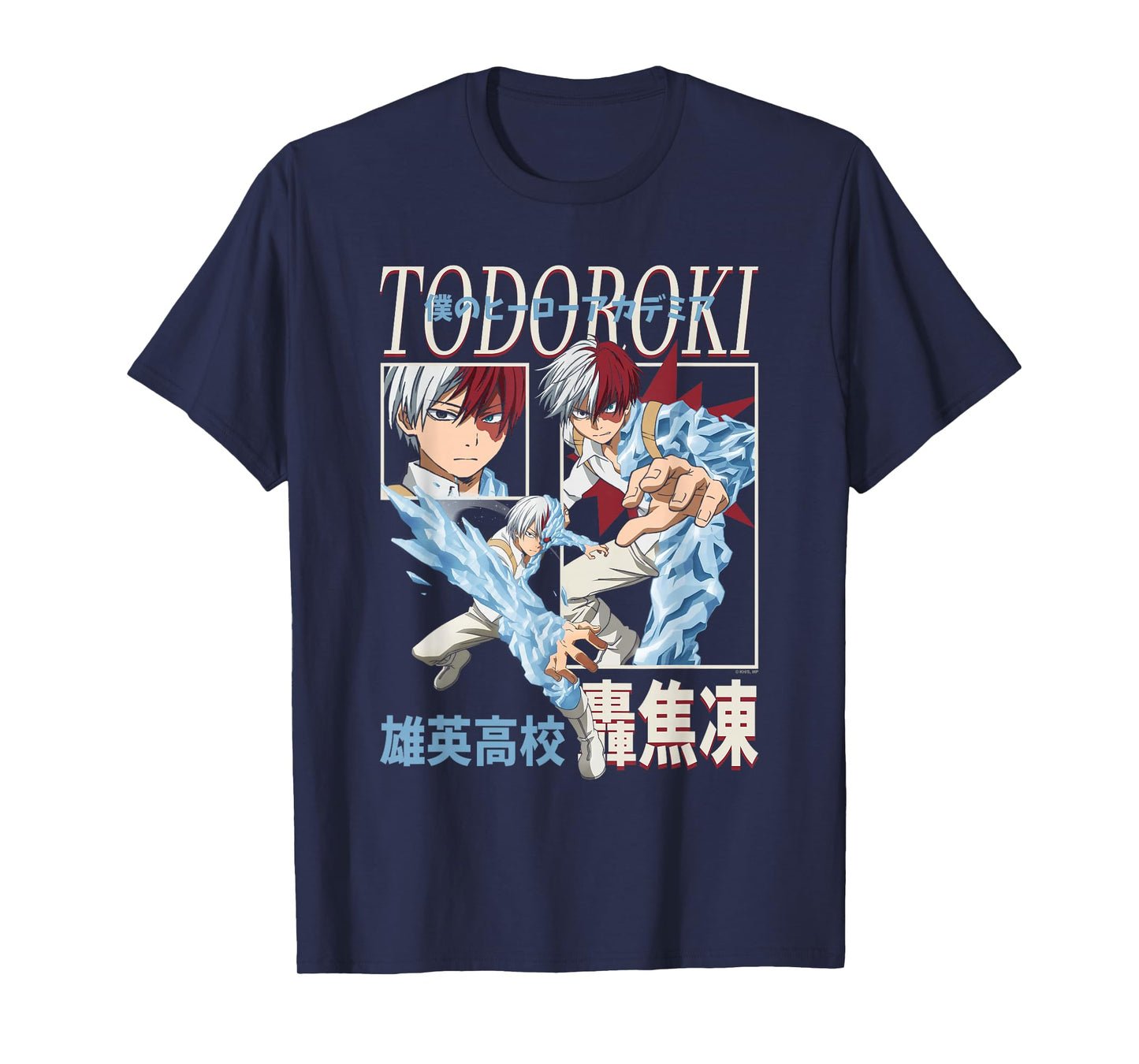 MHA Todoroki Framed Action Poses Collage U.A. High Anime T-Shirt