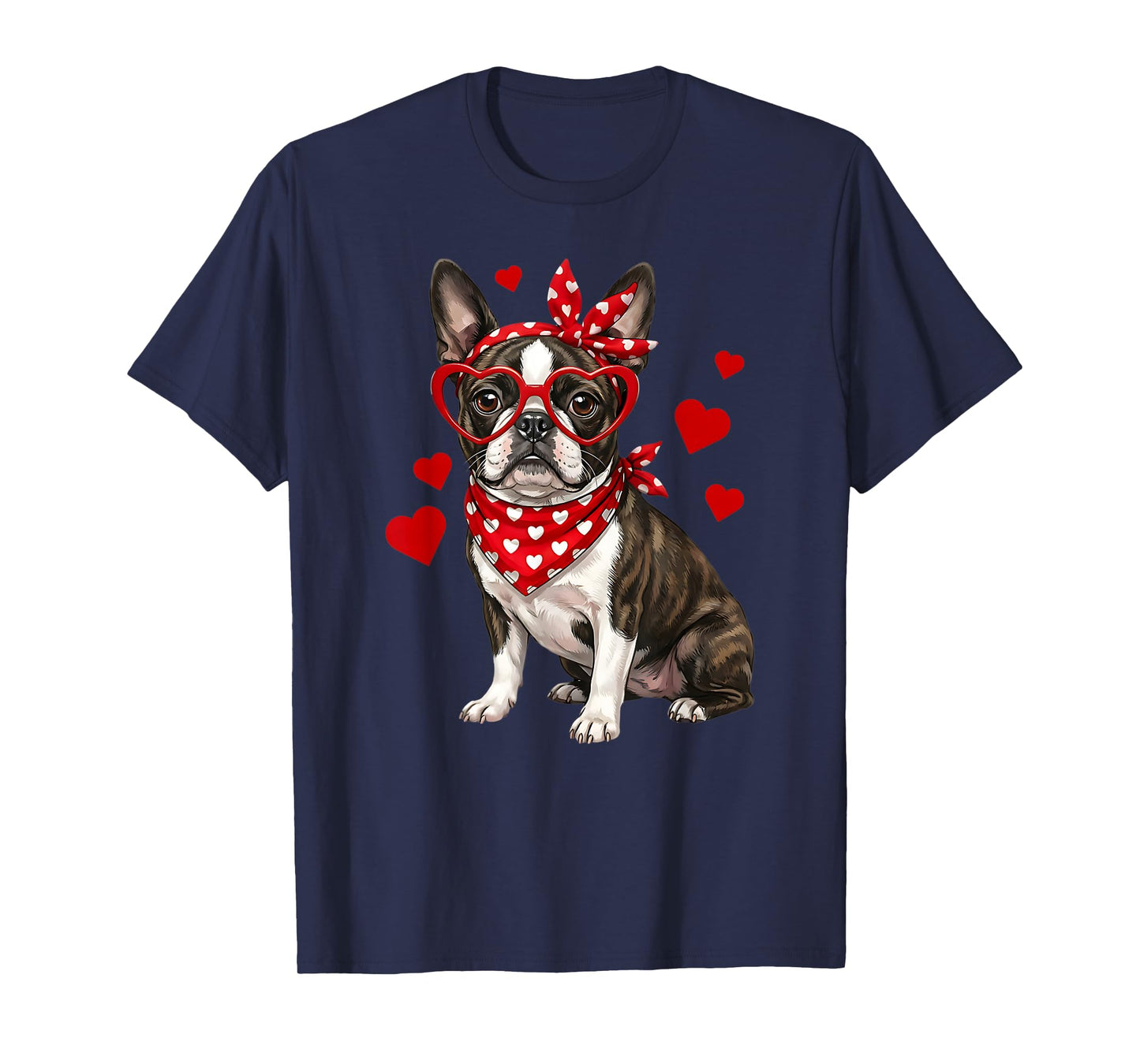 Boston Terrier Valentines Day Bostie Lover Dog Heart T-Shirt