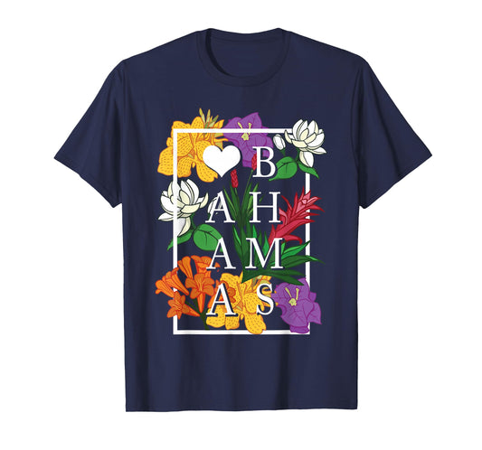 Bahamas Nassau Bimini Wildflower Pride Floral T-Shirt