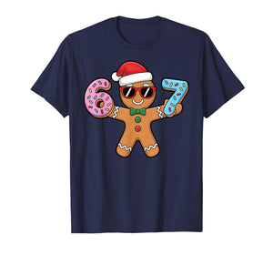 Gingerbread Six Seven 67 Ice Cream Drip Christmas T-Shirt