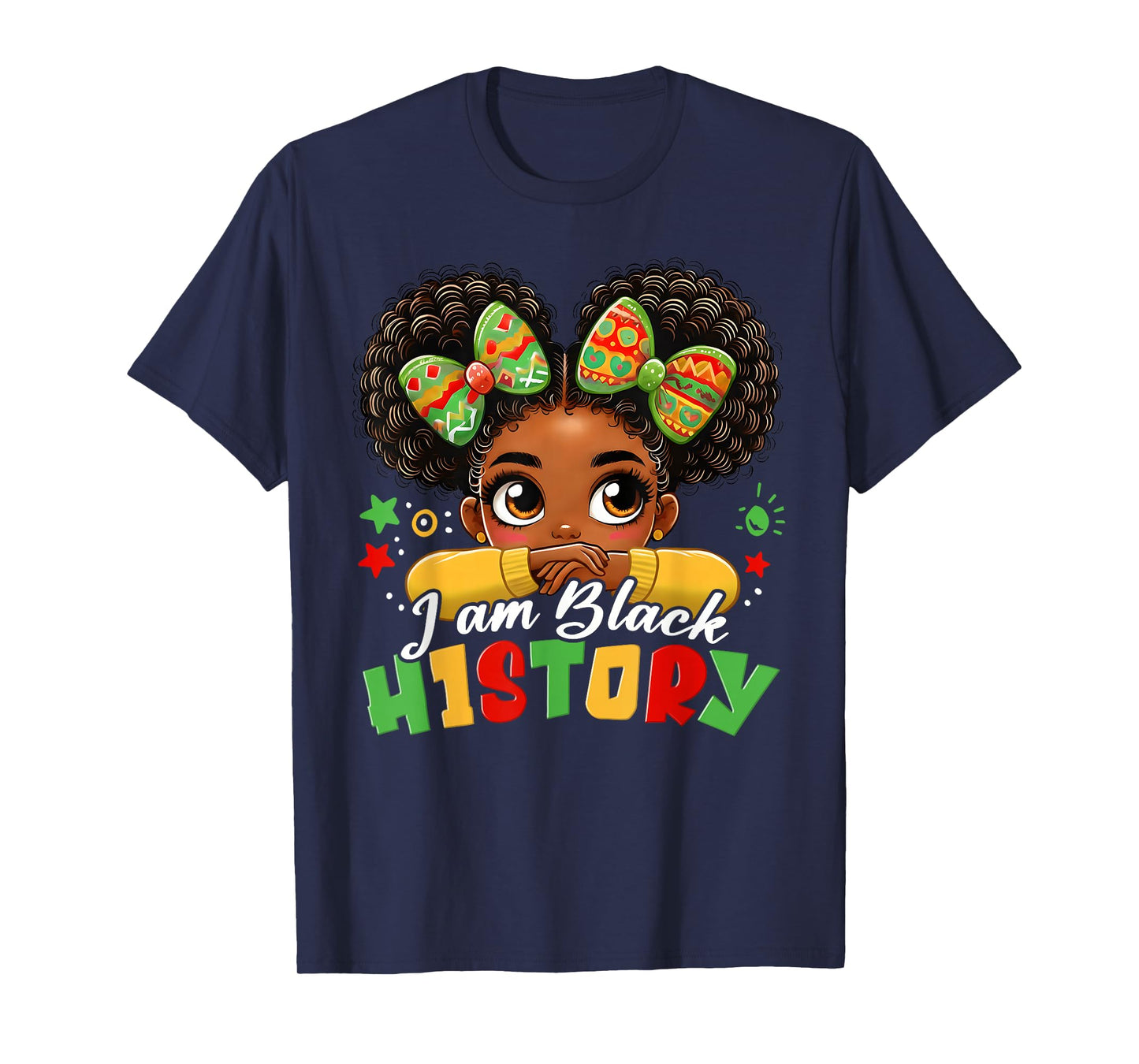 I Am Black History Kids Girls Womens Black History Month T-Shirt