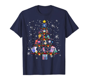 Science Christmas Lights Scientist Chemistry Lab Tech Xmas T-Shirt