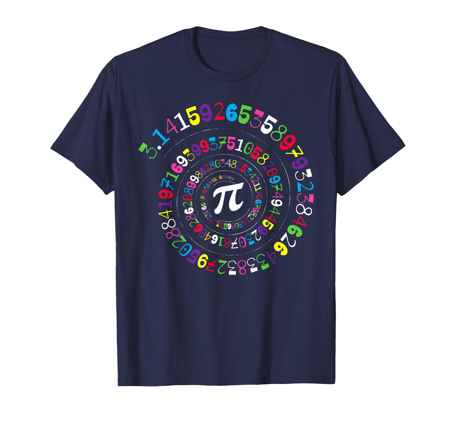 Funny Pi Day Spiral Pi Math Numbers Teachers Students T-Shirt