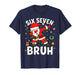 Six Seven 67 Gen Z Alpha Meme Bruh Christmas Dabbing Santa T-Shirt