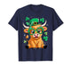 Highland Cow St Patrick Day Funny Shamrock Irish Cow Lover T-Shirt
