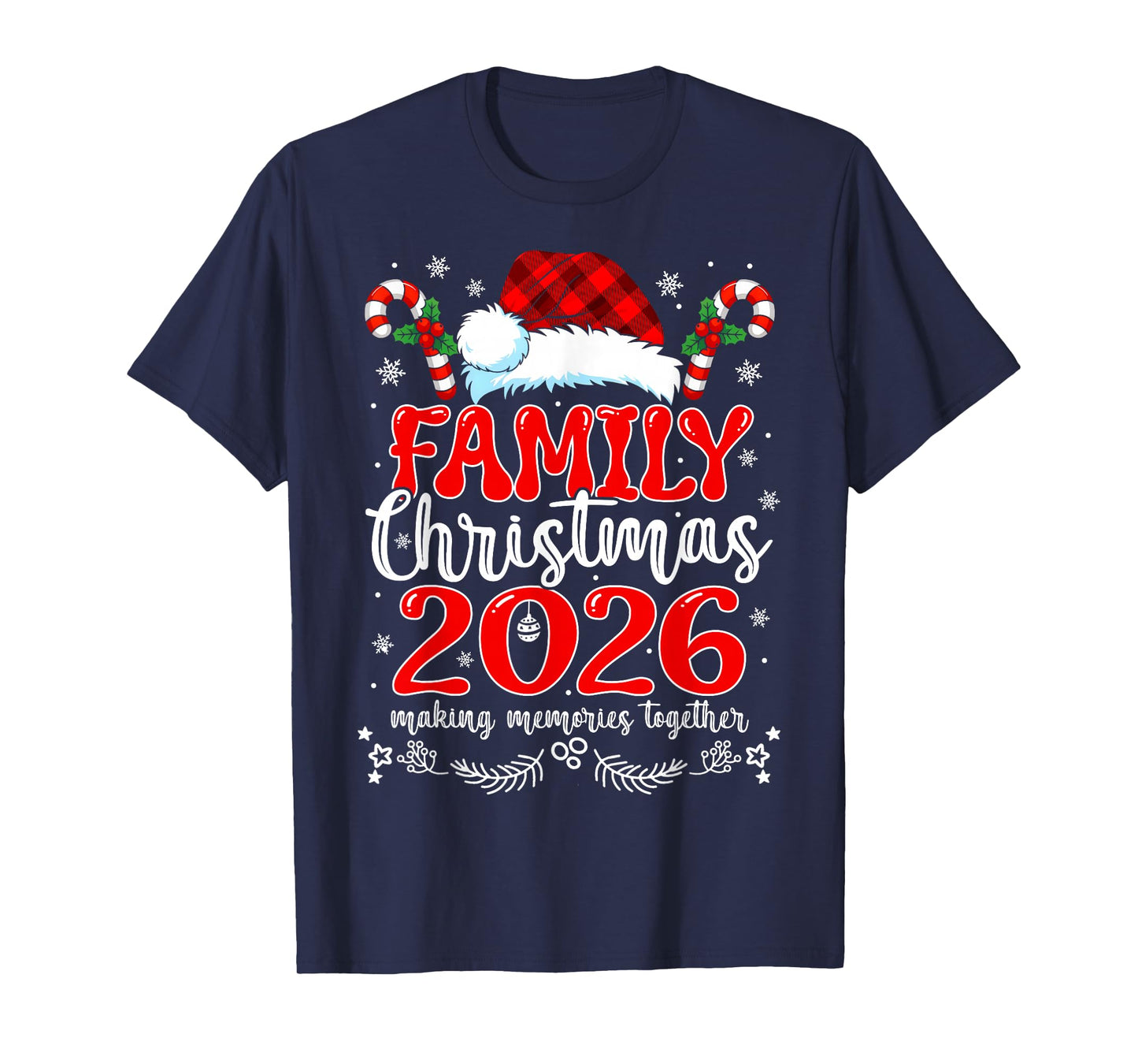 Matching Family Christmas 2026 Pajama Xmas Squad Funny T-Shirt