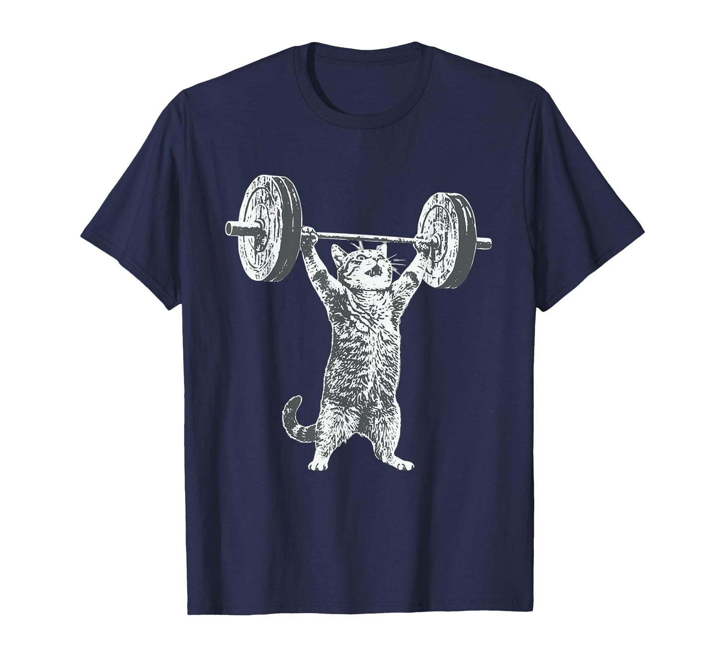 Funny Gym Cat Lifting Kitten Deadlift Workout Meme Cat Lover T-Shirt