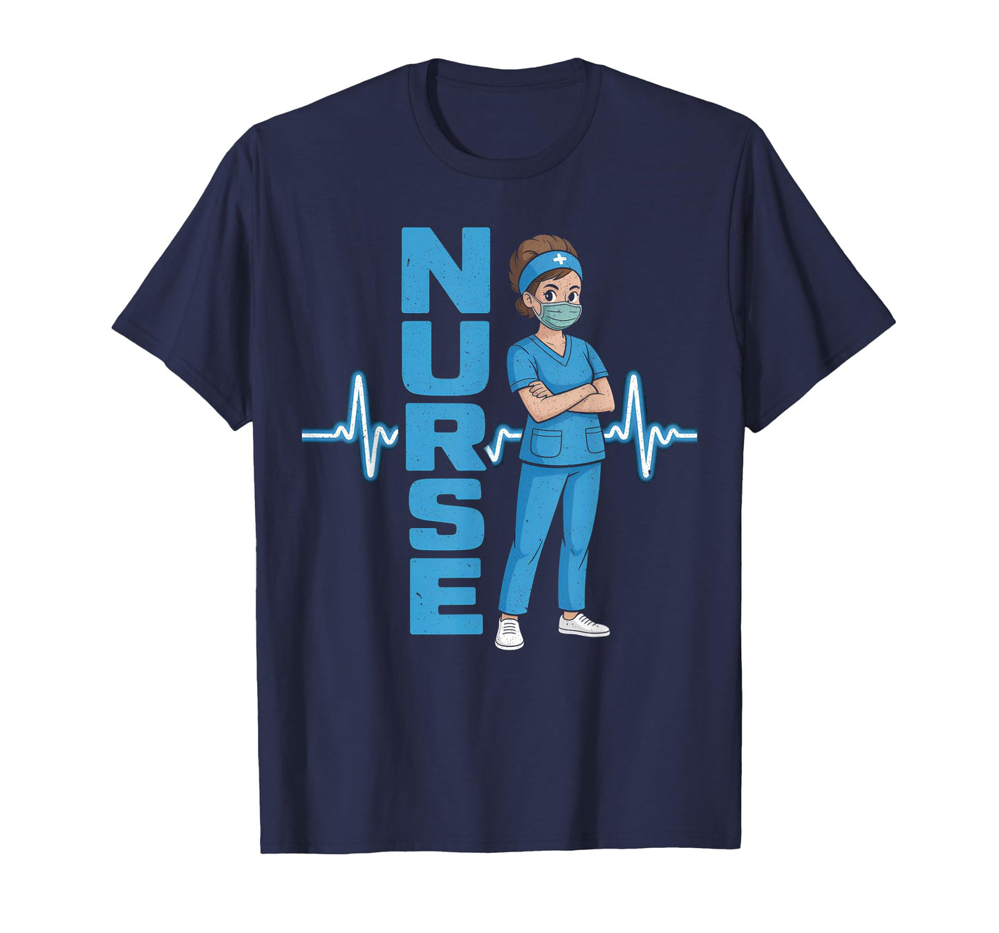 Nurse Uniform Face Mask Funny Nursing, Nurses Lover T-Shirt