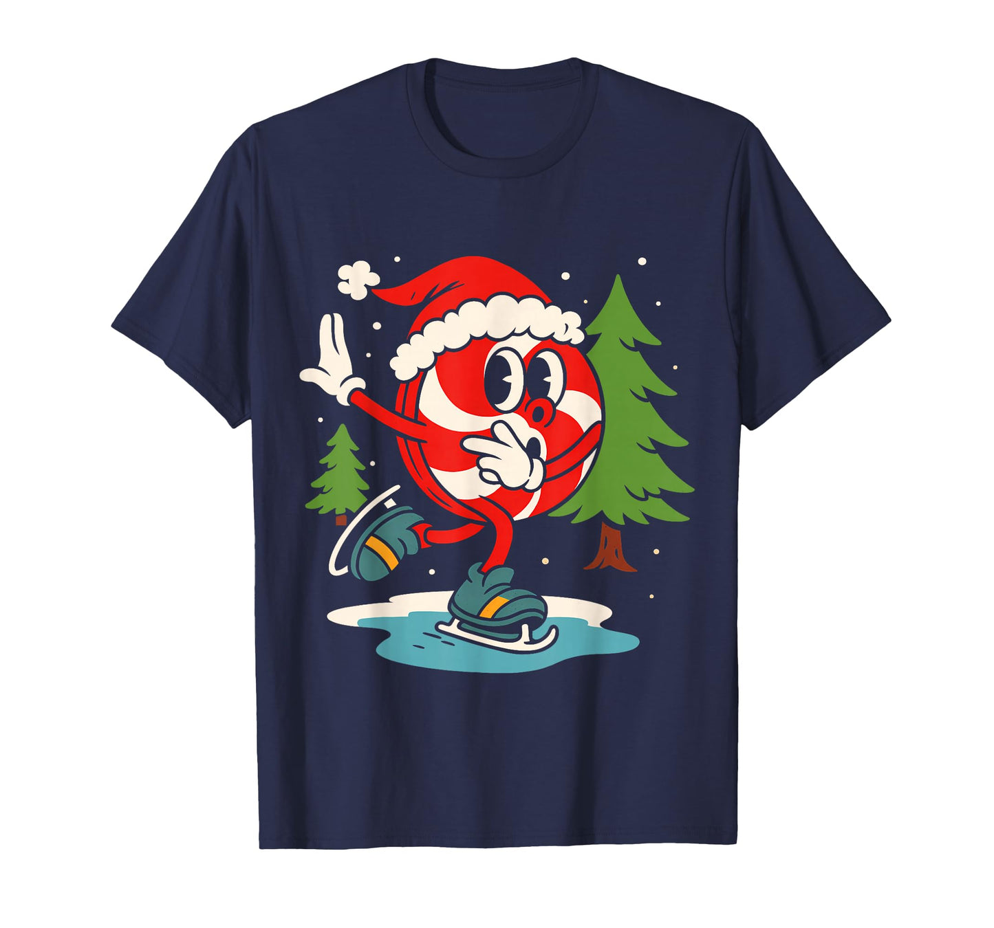 Christmas Peppermint Candy Cane Kids Boy Girl Funny Xmas Pjs T-Shirt