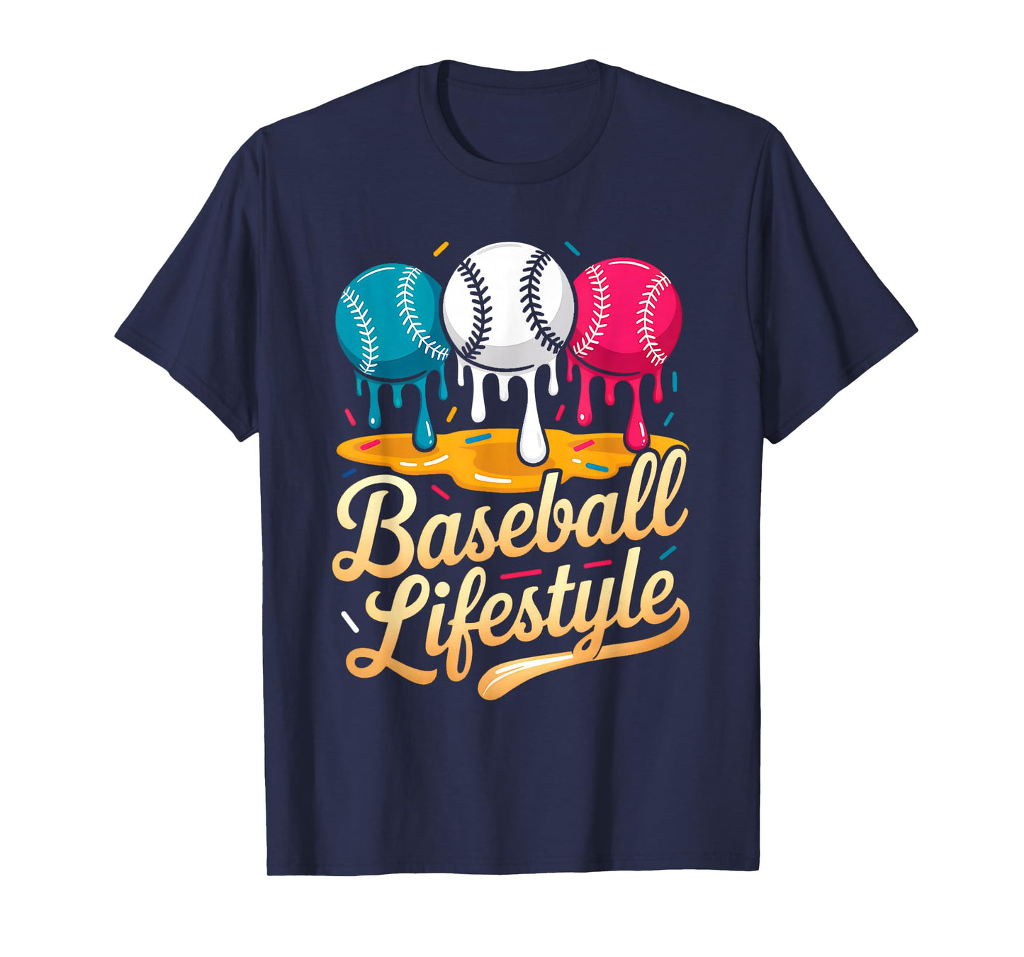 Baseball Lifestyle 101 Apparel Youth Baseball Drip Icecream T-Shirt