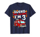 Fire Truck I'm 3 Sound The Alarm Firefighter 3rd Birthday T-Shirt