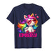 Kimberly Personalized Name Colorful Unicorn Women Girls T-Shirt