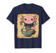 Ramen Axolotl Noodle Kawaii Lover Japanese Funny Graphic T-Shirt