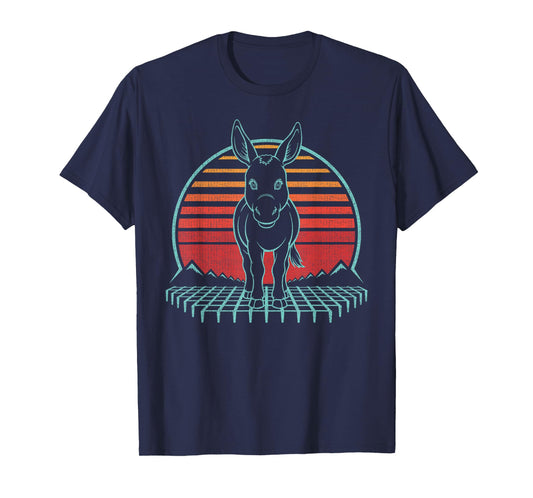 Donkey Lover Animal Retro Vintage 80s T-Shirt