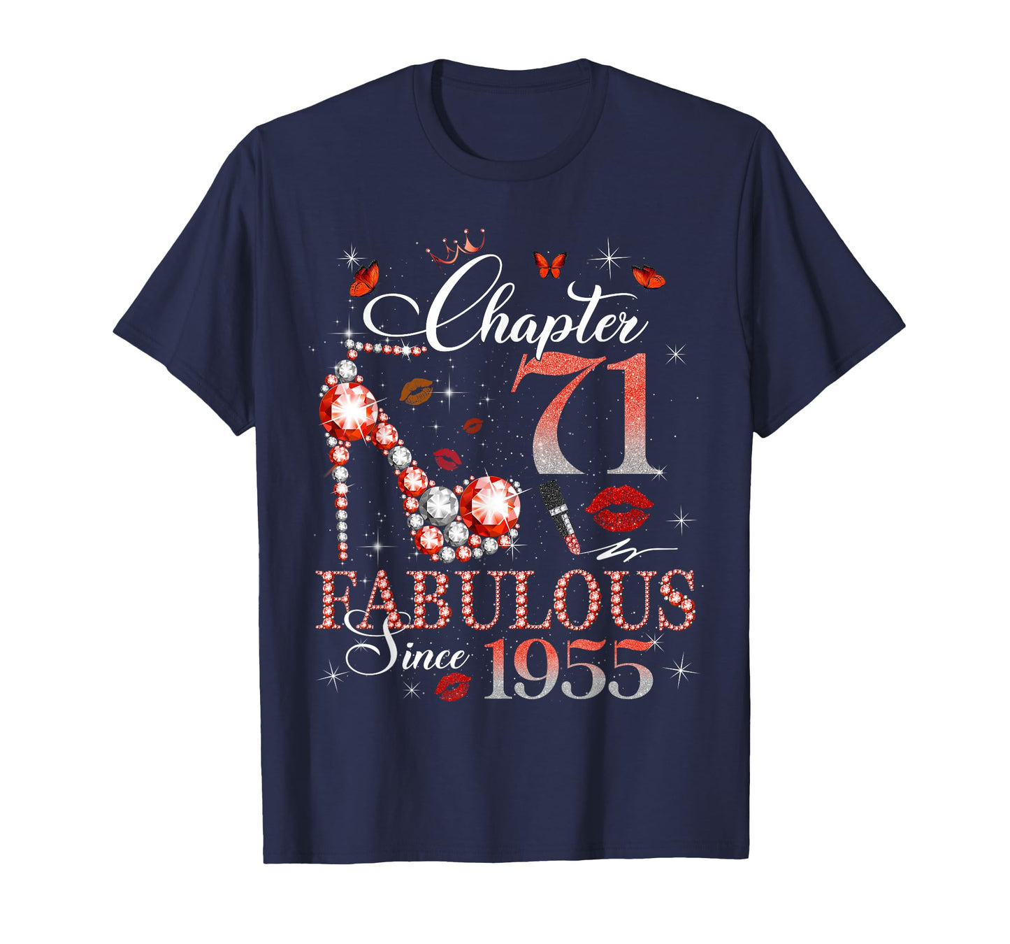 Chapter 71 Fabulous Since 1955 71st Birthday Women Girls T-Shirt