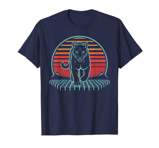 Cougar Animal Retro Vintage 80s T-Shirt
