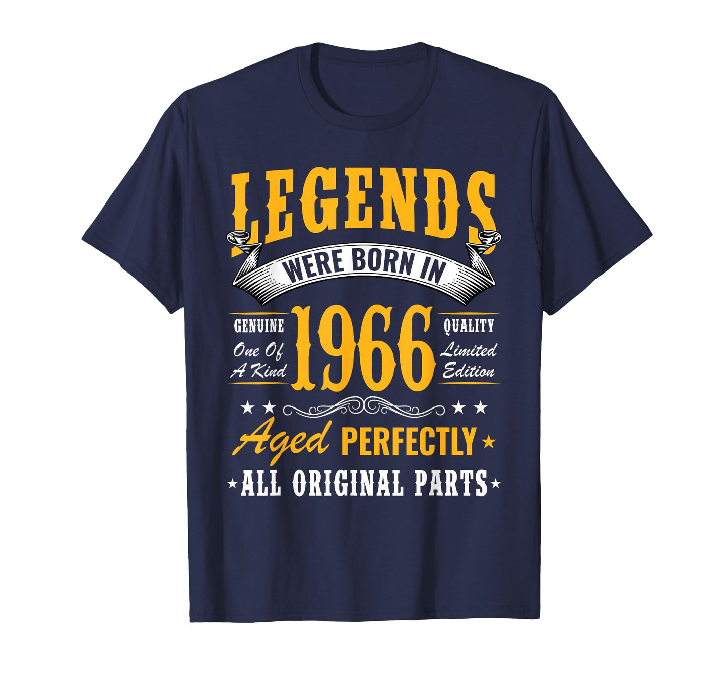 Vintage 60 Birthday Shirt for Men Legends were Born in 1966 T-Shirt
