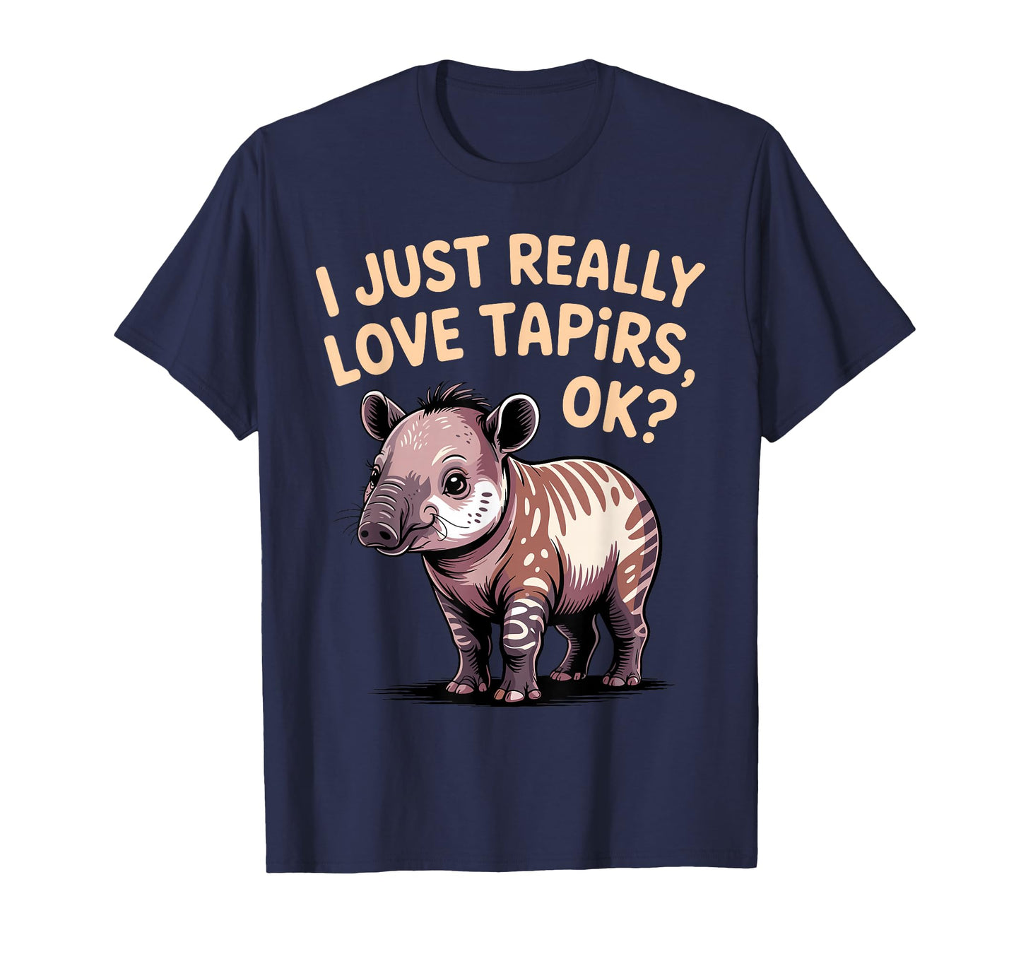 Funny Tapir Art for Men Women Zoo Animal Zookeeper Tapir T-Shirt