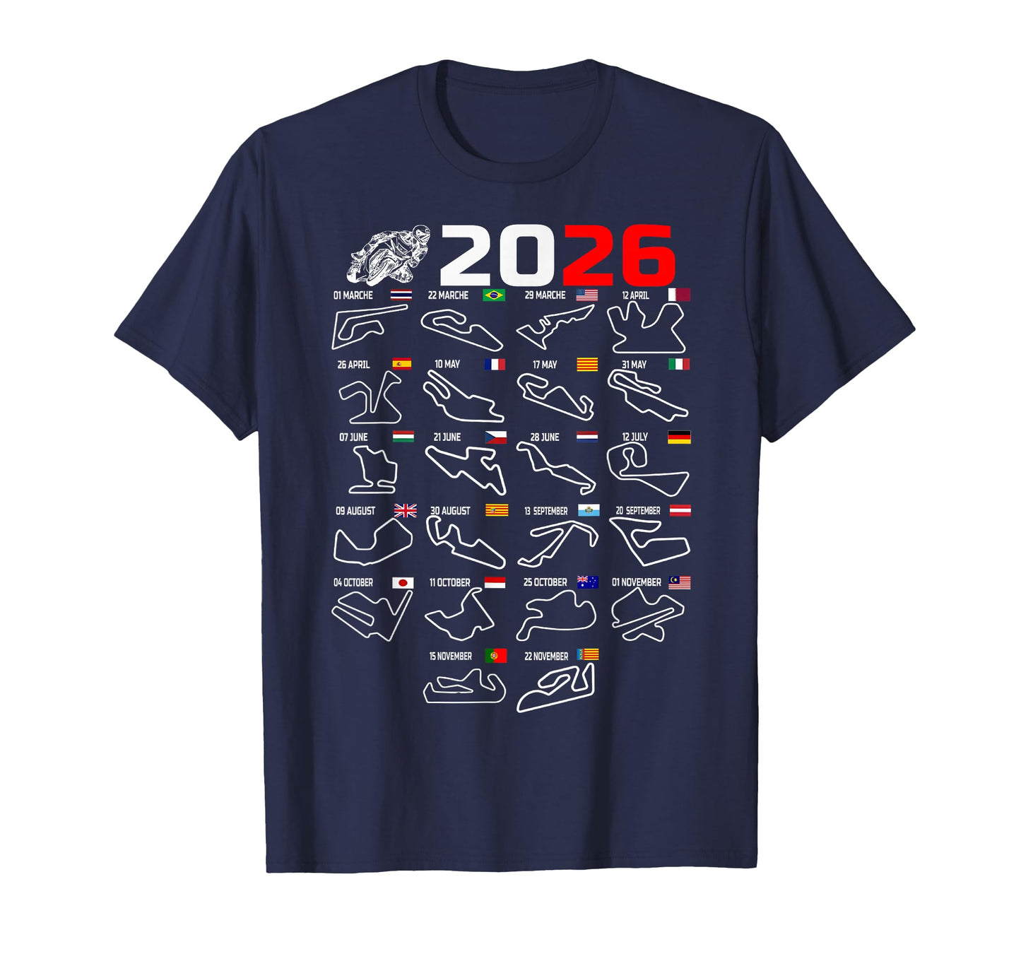 Sport Motorcycle Sportbike Moto 2026 Gp Racing T-Shirt