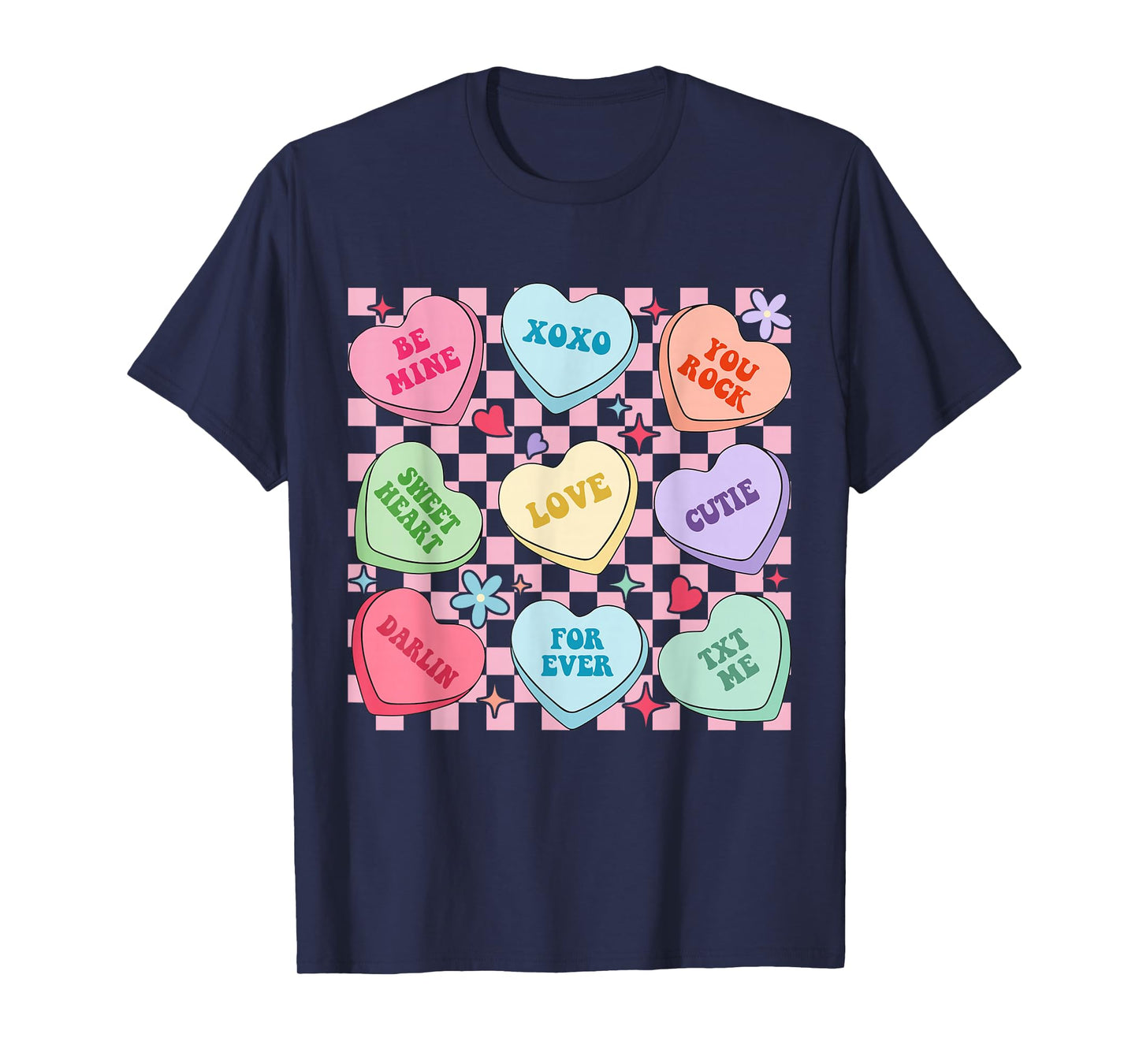 Candy Sweet Hearts Love Valentines Women Girls Kids T-Shirt