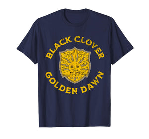 Distressed Black Anime Clover Sun Dawn T-Shirt