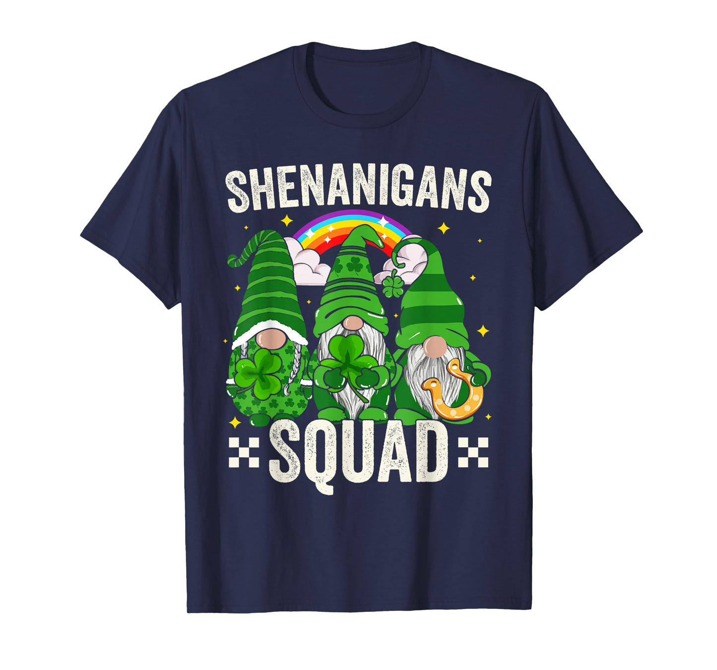St Patricks Day Gnomes Women Shenanigans Squad Saint Pattys T-Shirt