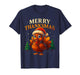 Merry Thanksmas Shirt, Turkey Santa Thanksgiving Christmas T-Shirt