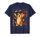 Happy Sushi Cat Japanese Retro-Style Kawaii Food Poster Art T-Shirt