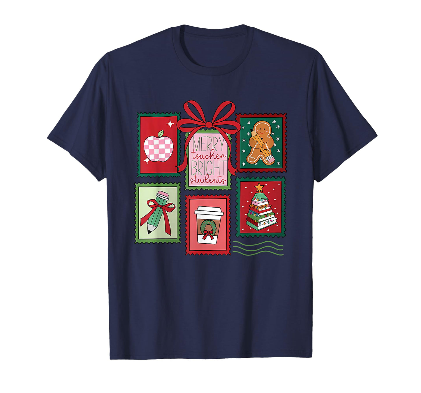 Christmas Teacher Stamps T-Shirt