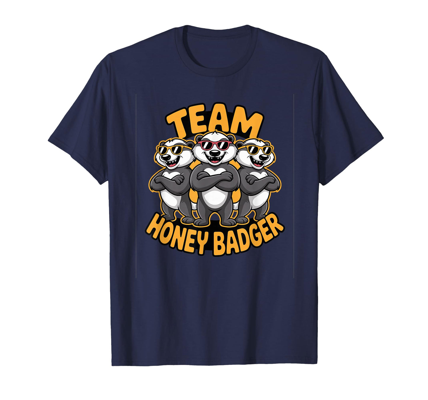 Bold Glorious Graphic Colorful Striped Fearless Honey Badger T-Shirt